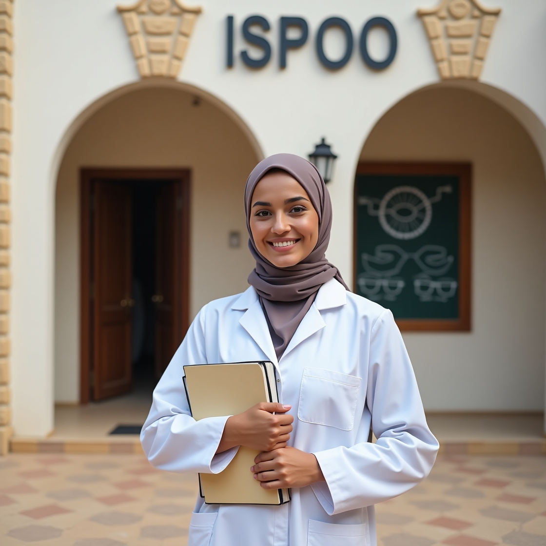 Flux_Dev_A_young_arab_female_optometry_student_standing_confid_2